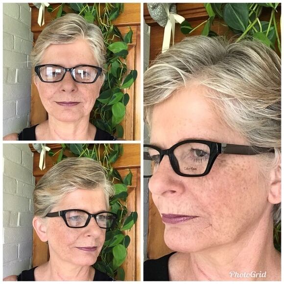 CALVIN Klein eyeglass frame black with wood look temples gorpcore - Picture 3 of 7